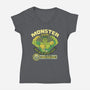 Frankenstein Bodybuilder-Womens-V-Neck-Tee-tobefonseca