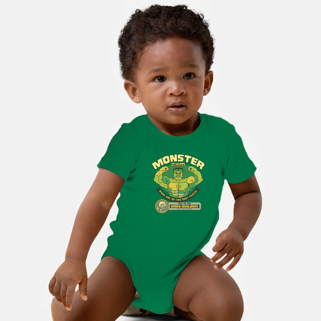 Frankenstein Bodybuilder-Baby-Basic-Onesie-tobefonseca