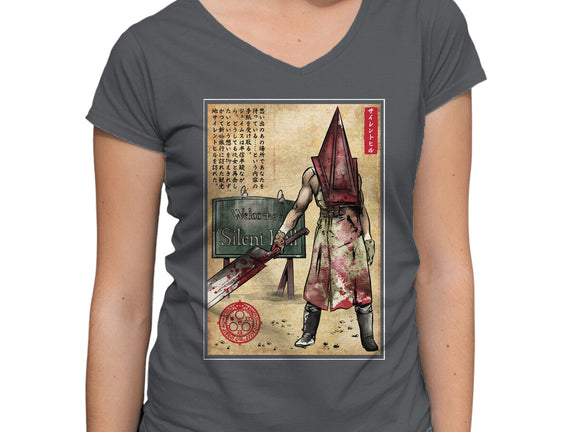 Pyramid Head Woodblock