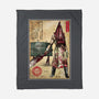 Pyramid Head Woodblock-None-Fleece-Blanket-DrMonekers