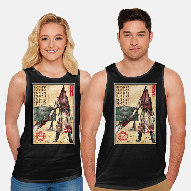 Pyramid Head Woodblock-Unisex-Basic-Tank-DrMonekers