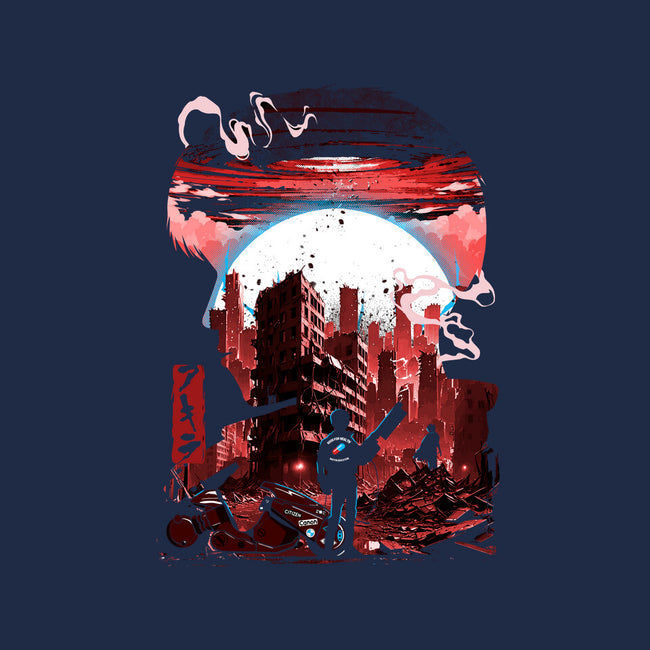 Neo-Tokyo Blues-Unisex-Crew Neck-Sweatshirt-Arinesart