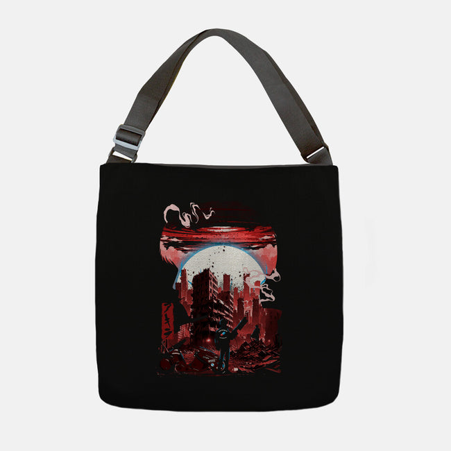 Neo-Tokyo Blues-None-Adjustable Tote-Bag-Arinesart