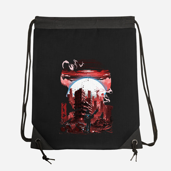 Neo-Tokyo Blues-None-Drawstring-Bag-Arinesart