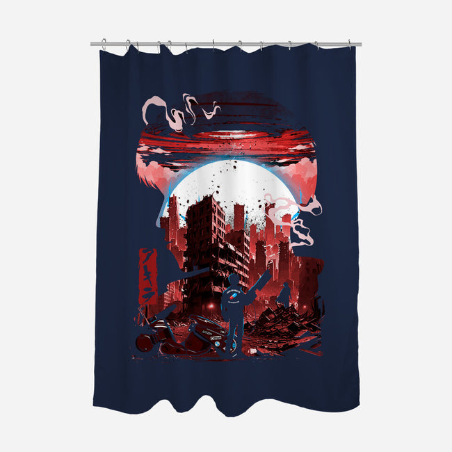 Neo-Tokyo Blues-None-Polyester-Shower Curtain-Arinesart