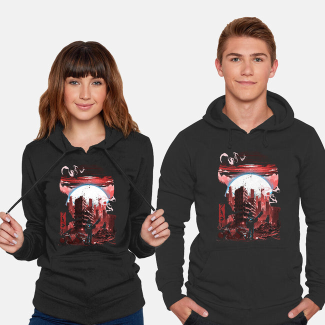 Neo-Tokyo Blues-Unisex-Pullover-Sweatshirt-Arinesart