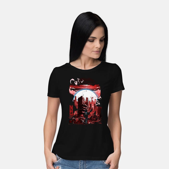 Neo-Tokyo Blues-Womens-Basic-Tee-Arinesart