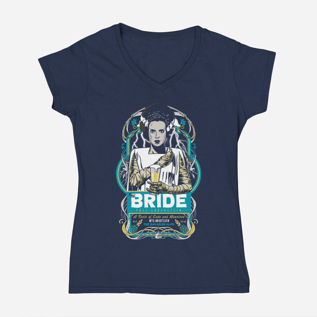 The Bride Lager-Womens-V-Neck-Tee-Arinesart