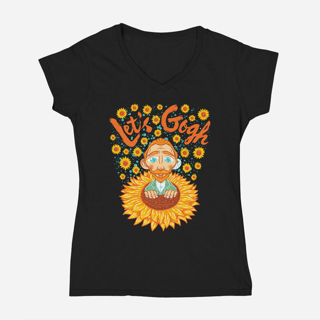 Let's Gogh-Womens-V-Neck-Tee-Tronyx79