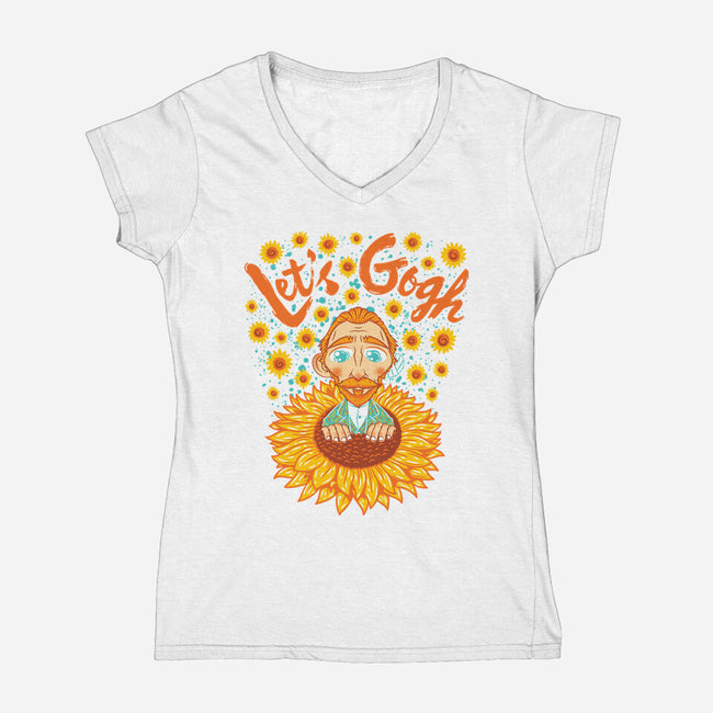 Let's Gogh-Womens-V-Neck-Tee-Tronyx79