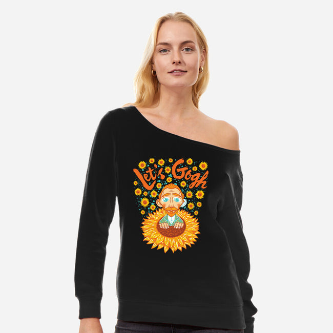 Let's Gogh-Womens-Off Shoulder-Sweatshirt-Tronyx79