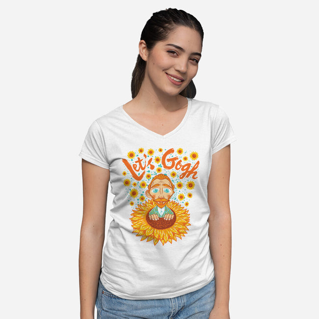 Let's Gogh-Womens-V-Neck-Tee-Tronyx79