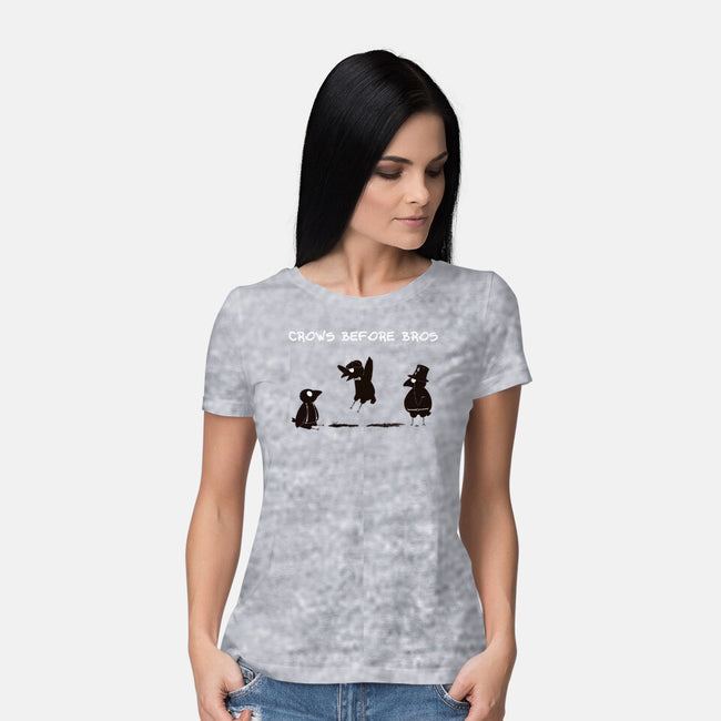 Crows Before Bros-Womens-Basic-Tee-Mattania