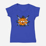 Designated Pumpkin-Womens-V-Neck-Tee-Boggs Nicolas