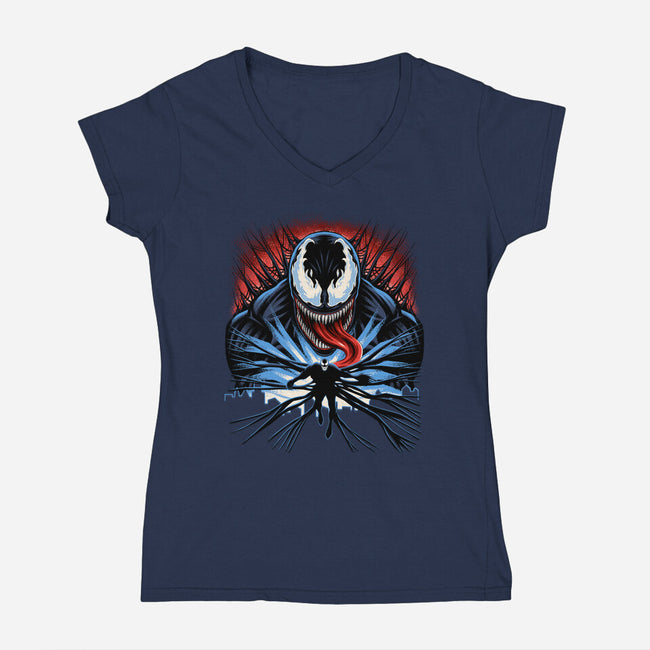 Antihero Symbiote-Womens-V-Neck-Tee-rmatix