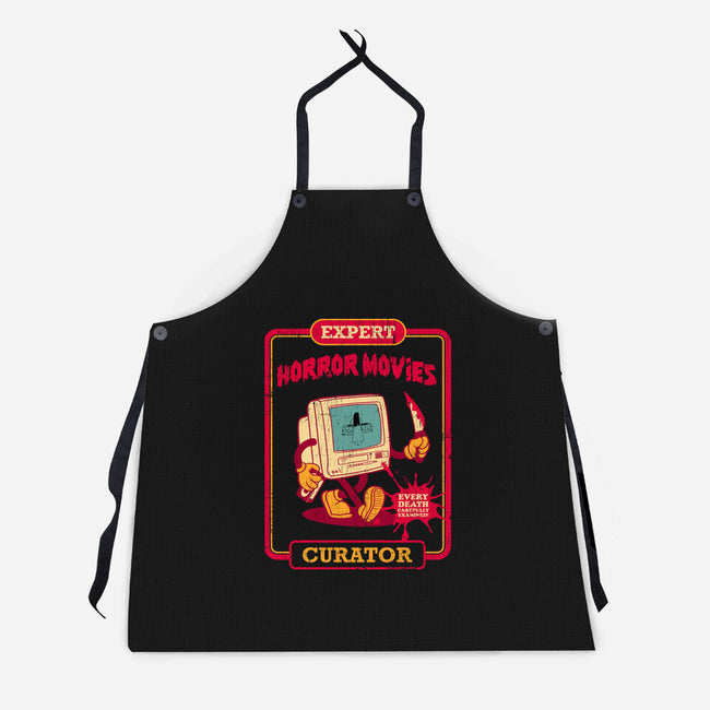 Expert Horror Movies Curator-Unisex-Kitchen-Apron-sachpica