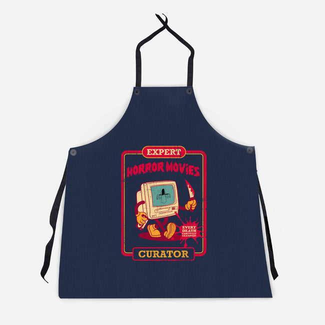 Expert Horror Movies Curator-Unisex-Kitchen-Apron-sachpica