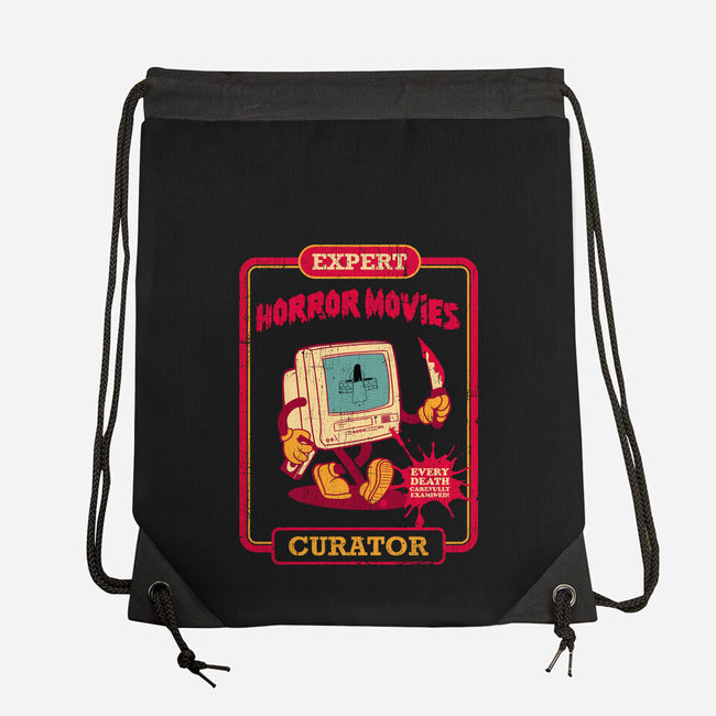 Expert Horror Movies Curator-None-Drawstring-Bag-sachpica