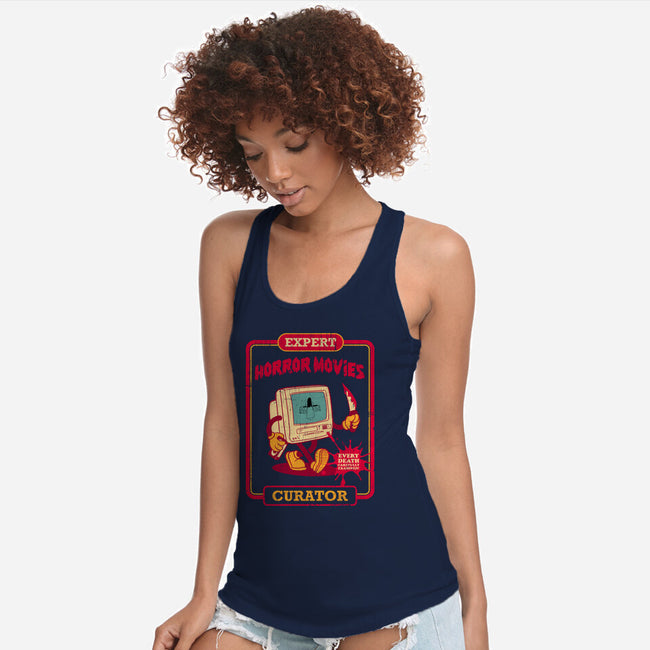 Expert Horror Movies Curator-Womens-Racerback-Tank-sachpica