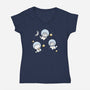 Astro Cats-Womens-V-Neck-Tee-MaxoArt