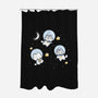 Astro Cats-None-Polyester-Shower Curtain-MaxoArt