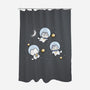 Astro Cats-None-Polyester-Shower Curtain-MaxoArt