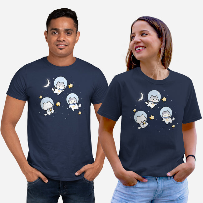 Astro Cats-Unisex-Basic-Tee-MaxoArt