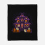 Pumpkin Haunted House-None-Fleece-Blanket-worlddominationforcats