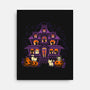 Pumpkin Haunted House-None-Stretched-Canvas-worlddominationforcats