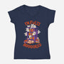 I'm Fully Booooked-Womens-V-Neck-Tee-worlddominationforcats