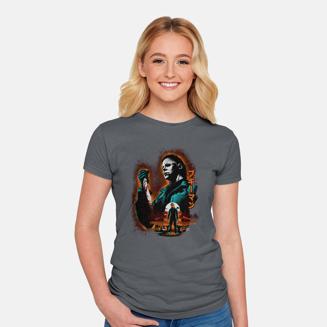 Attack Of Myers-Womens-Fitted-Tee-hypertwenty