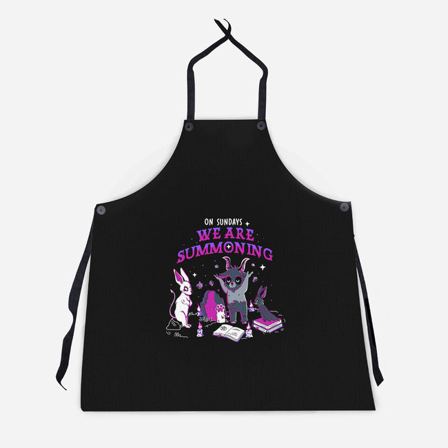 Summoning On Sundays-Unisex-Kitchen-Apron-yumie