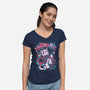 My Meowgic-Womens-V-Neck-Tee-yumie