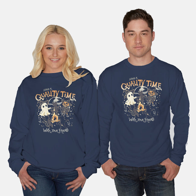 Quality Time-Unisex-Crew Neck-Sweatshirt-yumie