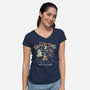 Quality Time-Womens-V-Neck-Tee-yumie