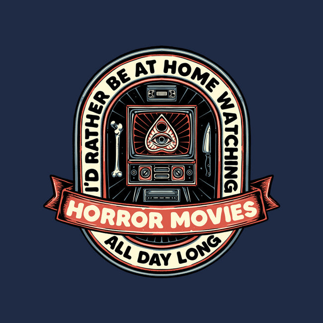 Horror Movies All Day-Womens-Basic-Tee-glitchygorilla