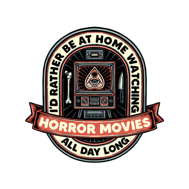 Horror Movies All Day-Unisex-Basic-Tee-glitchygorilla