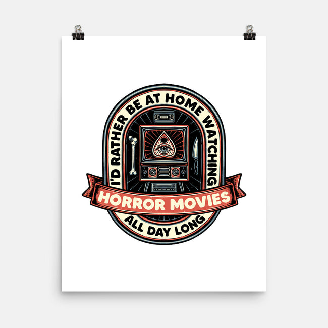 Horror Movies All Day-None-Matte-Poster-glitchygorilla