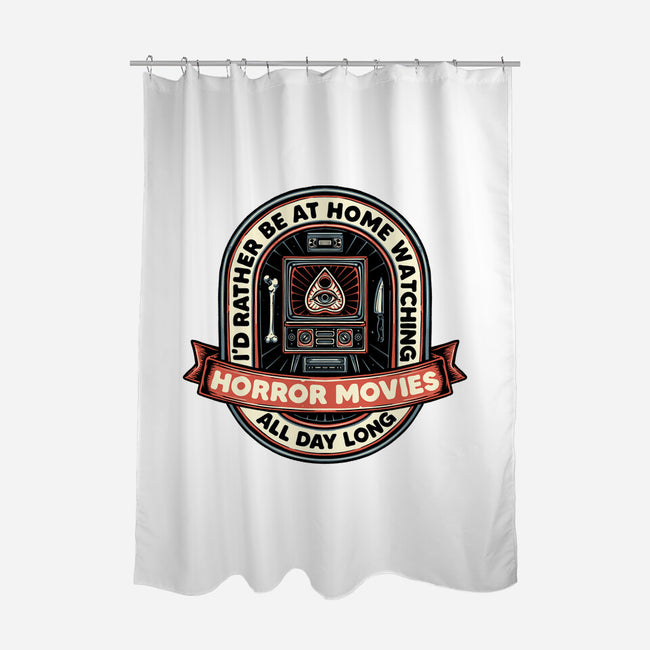 Horror Movies All Day-None-Polyester-Shower Curtain-glitchygorilla