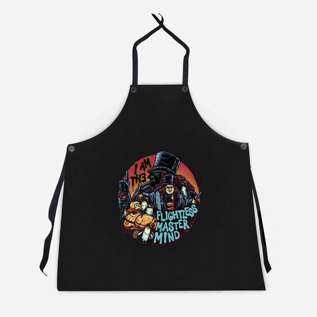 Flightless Mastermind-Unisex-Kitchen-Apron-glitchygorilla