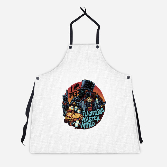 Flightless Mastermind-Unisex-Kitchen-Apron-glitchygorilla