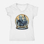 King Of Chill-Womens-V-Neck-Tee-glitchygorilla