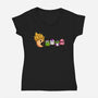 Eat Like Supersaiyan-Womens-V-Neck-Tee-spoilerinc