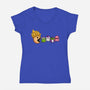 Eat Like Supersaiyan-Womens-V-Neck-Tee-spoilerinc