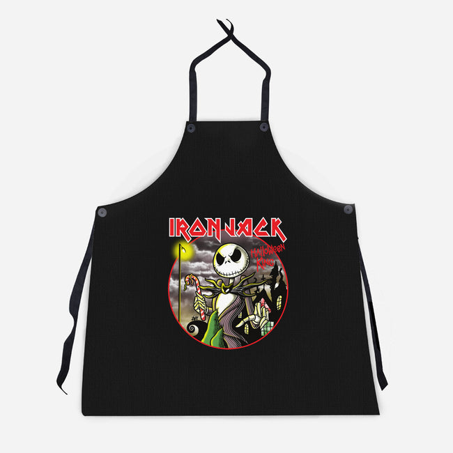 Iron Halloween King-Unisex-Kitchen-Apron-Barbadifuoco