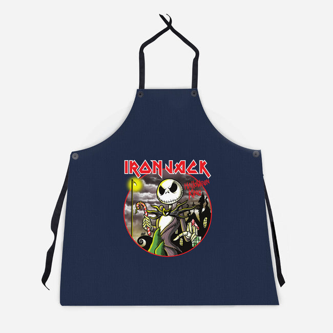 Iron Halloween King-Unisex-Kitchen-Apron-Barbadifuoco