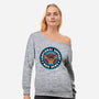 Emotional Support Hippo-Womens-Off Shoulder-Sweatshirt-Whimsical Thinker