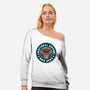 Emotional Support Hippo-Womens-Off Shoulder-Sweatshirt-Whimsical Thinker