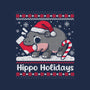 Hippo Holidays-None-Polyester-Shower Curtain-NemiMakeit