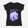 Milky Way-Womens-V-Neck-Tee-ricolaa